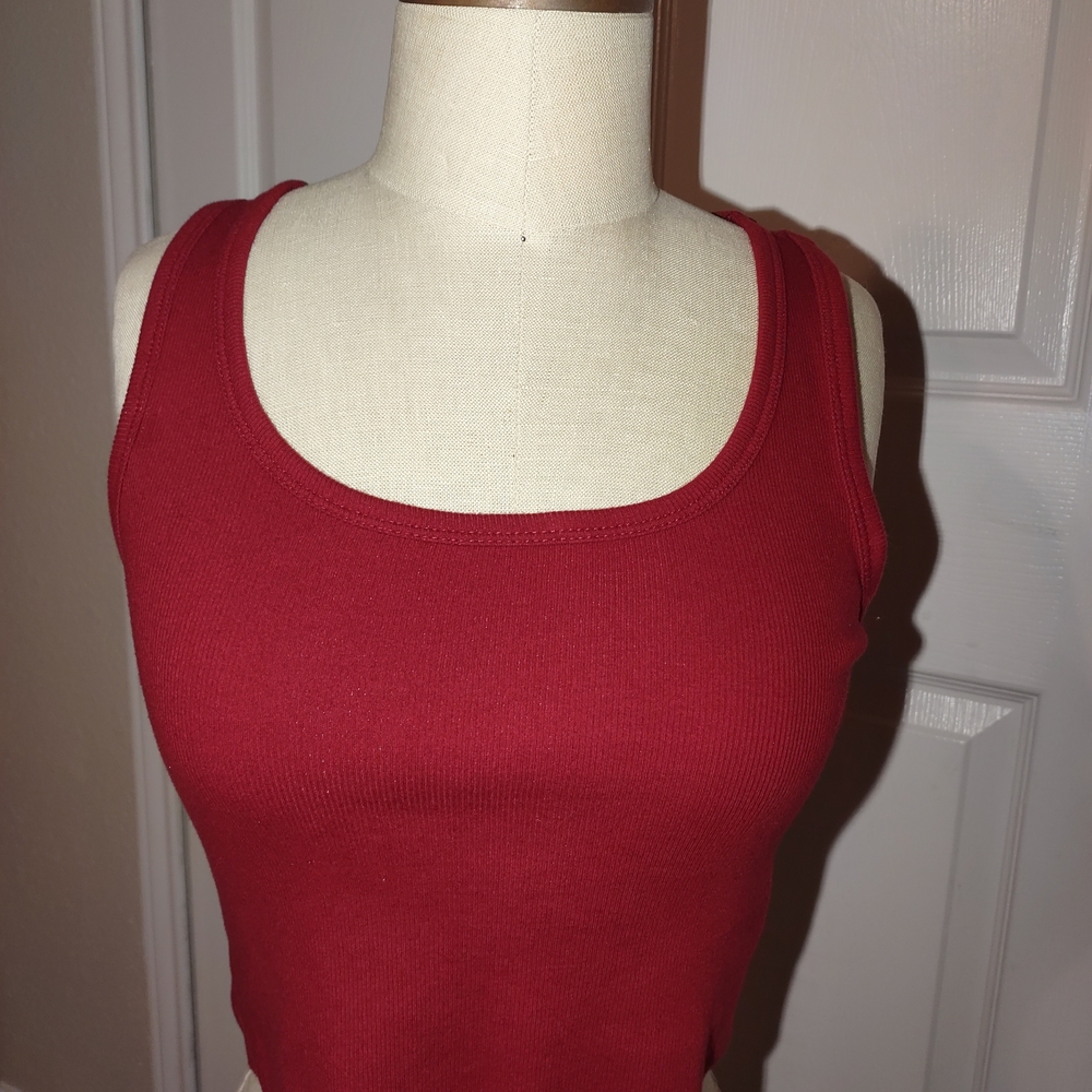 Forever 21 Rich Red Tank Crop Top